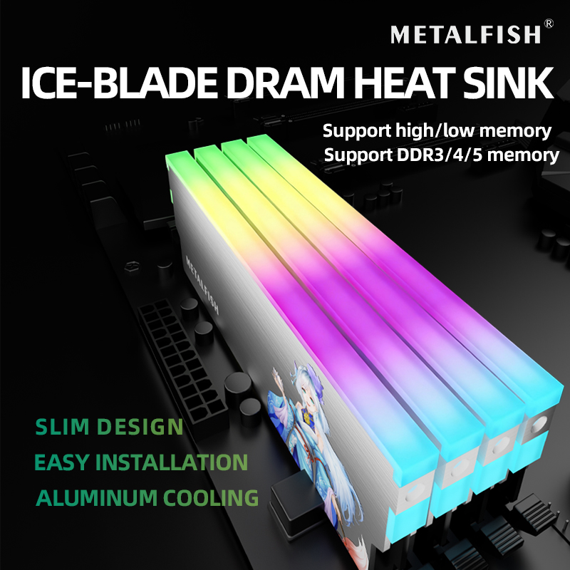 METALFISH DRAM المبرد 5V-3PIN  - مراجعة Ram Memory Module وسعره